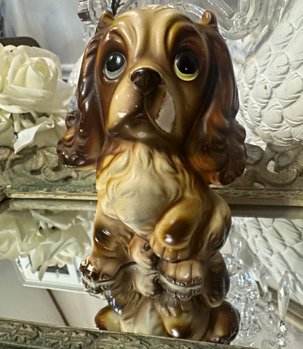 Statuina cane vintage ceramica